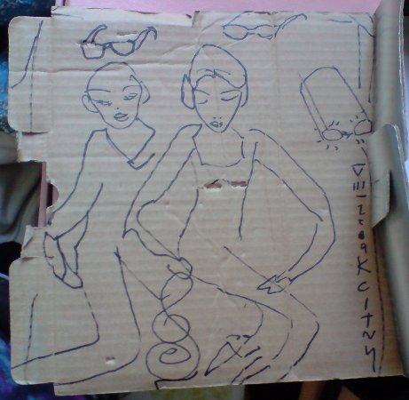 Spontane Zeichnung Kiddys unserer Autoren Jorinde und Klaus Peter.