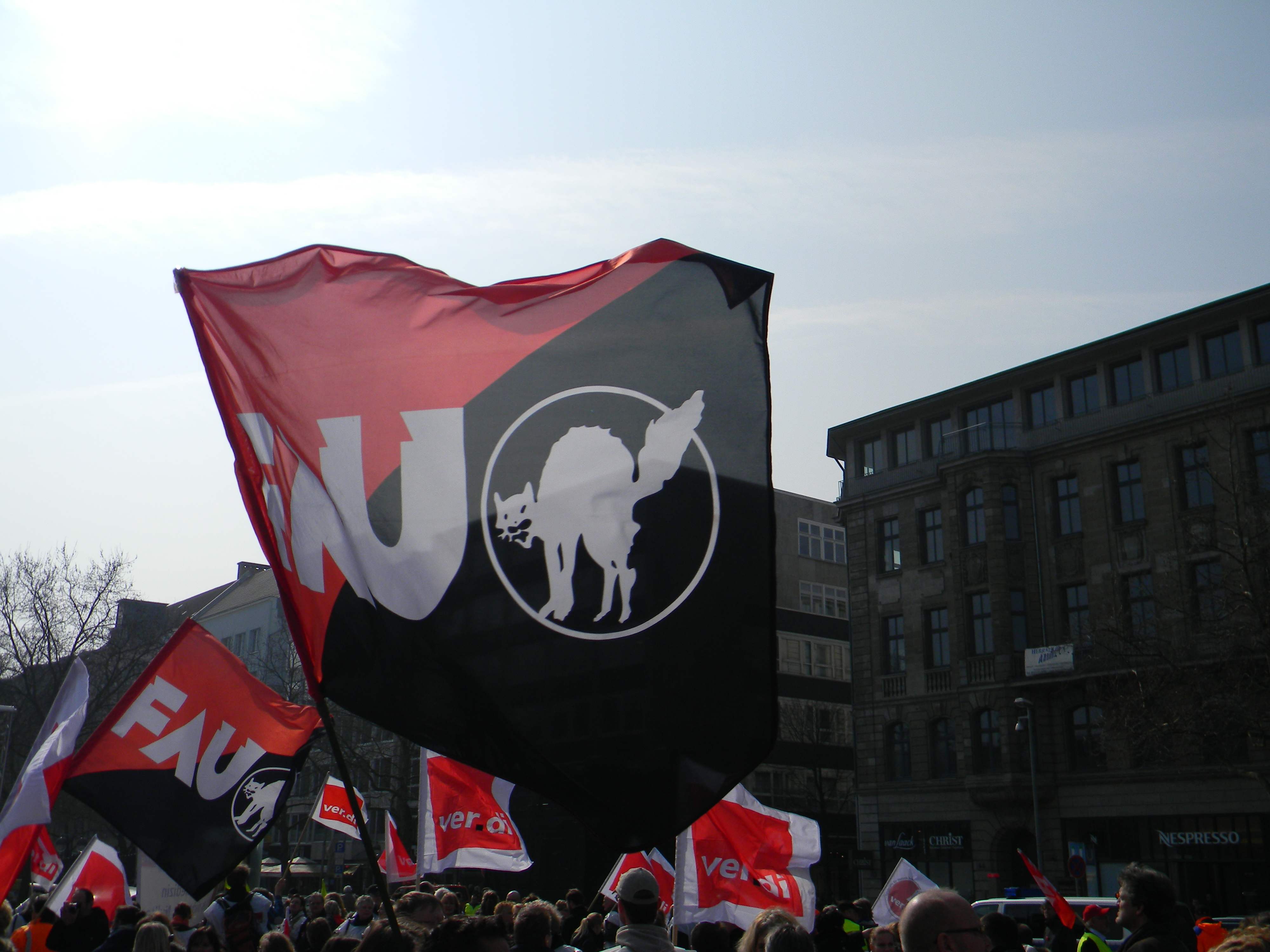 Warnstreik 25.03.2015 in Hannover.