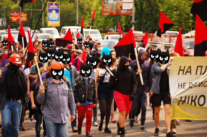 Demonstration der Autonomen Arbeiter_innenunion (AWU), Quelle: www.avtonomia.net