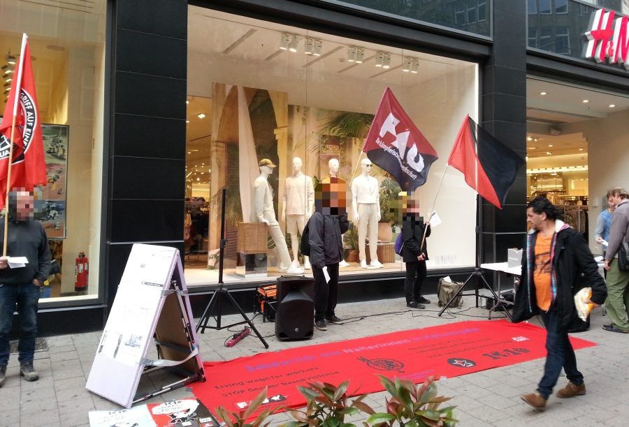 Protestkundgebung vor H&M in Hamburg am 2. Mai 2019